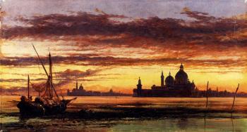 愛德華 威廉 庫尅 Sunset Sky Salute And San Giorgio Maggiore 愛德華 威廉 庫尅 Sunset Sky Salute And San Giorgio Maggiore